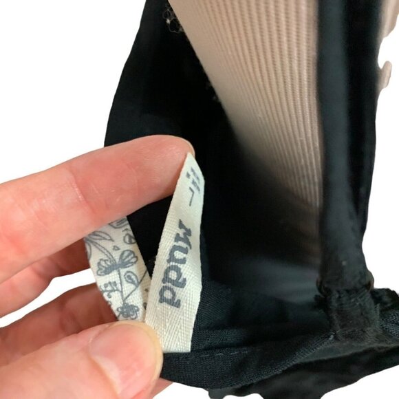 Mudd Women's L Large Spaghetti Strap Top Tiered Lace up Back Flowy Black - Picture 7 of 7